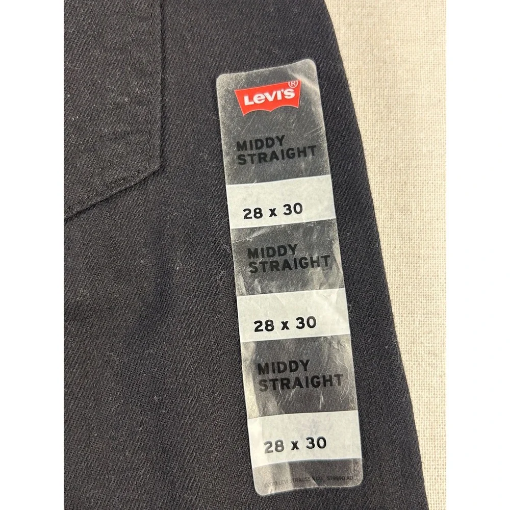Levi 505 Work Straight Mens Jeans Black 28x30 NWT A46902371